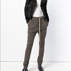 Gently used  green Rick Owens drop crotch pants